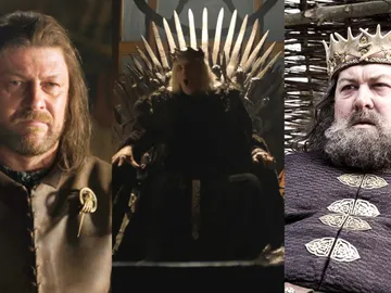 Ned Stark, el Rey Loco y Robert Baratheon de Juego de Tronos Ned Stark, el Rey Loco y Robert Baratheon de Juego de Tronos