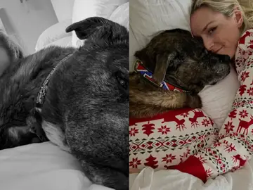 Lindsey Vonn, junto a su perro Leo Lindsey Vonn, junto a su perro Leo