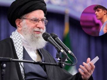 El Ayatola Ali Khamenei y Saleh Mohammadi