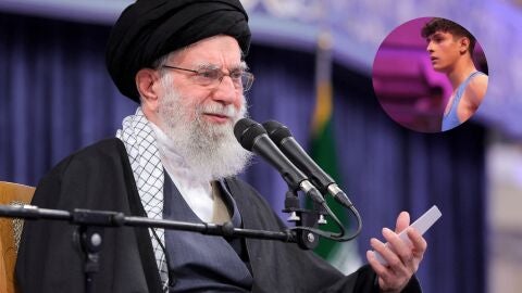 El Ayatola Ali Khamenei y Saleh Mohammadi