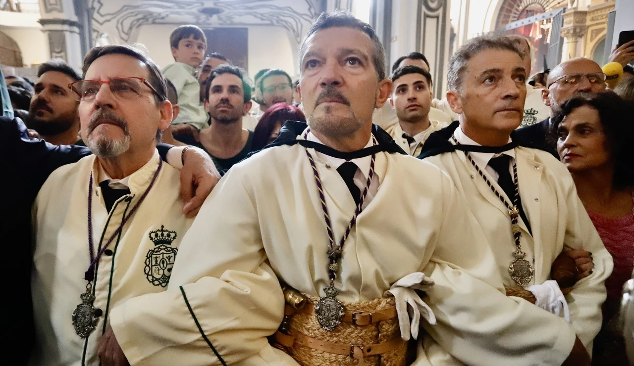 Antonio Banderas en la Semana Santa de Málaga