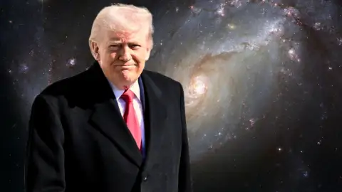 Imagen de archivo de Donald Trump y de la galaxia. Imagen de archivo de Donald Trump y de la galaxia.