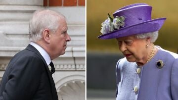 Imagen de archivo del expr&iacute;ncipe Andr&eacute;s y de Isabel II.