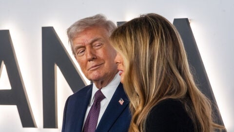 Donald Trump y Melania Trump en la premiere de su documental
