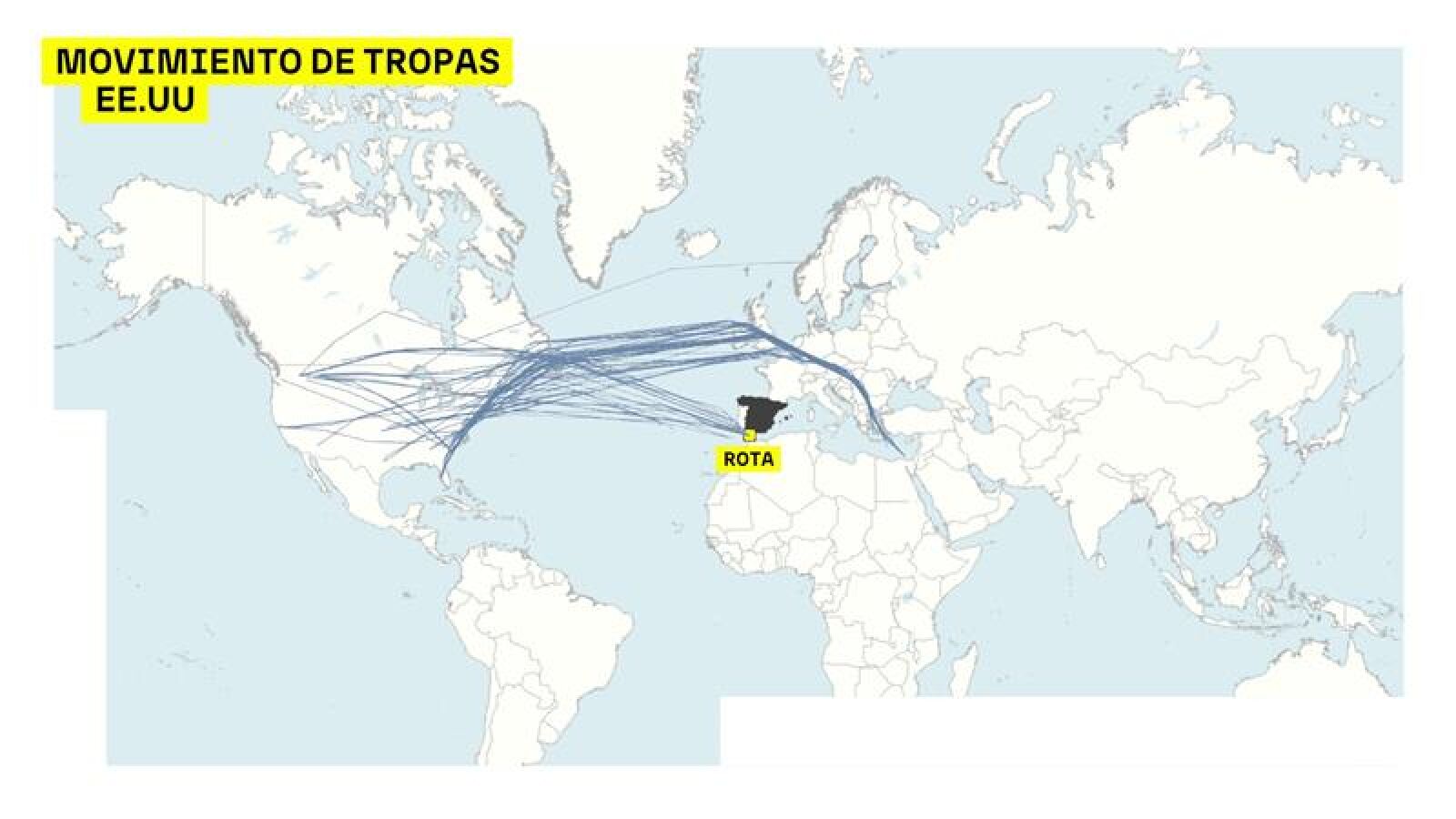 ¿Ataque inminente a Irán? El mapa que muestra el despliegue militar de EEUU similar al de la guerra de Irak