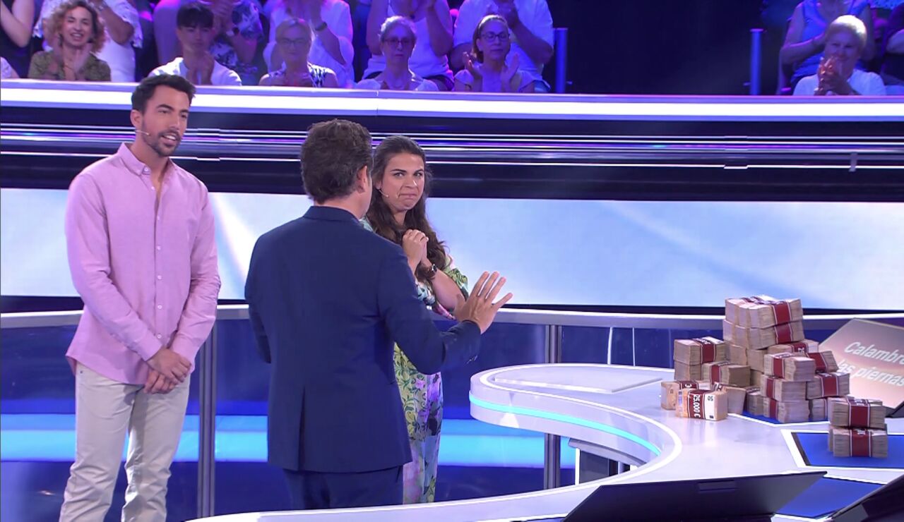 Bea y Kiko, junto a Manel Fuentes en Atrapa un mill&oacute;n