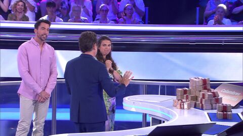 Bea y Kiko, junto a Manel Fuentes en Atrapa un mill&oacute;n