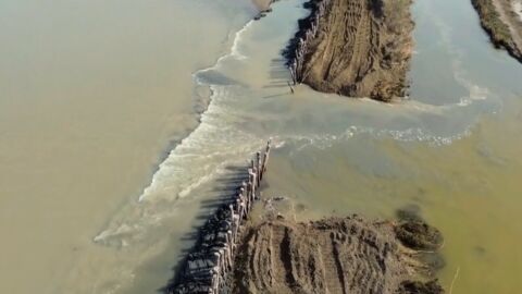 Imagen de archivo de los arroceros del Delta.