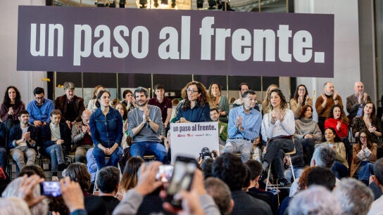 La ministra de Sanidad, M&oacute;nica Garc&iacute;a, durante el acto de refundaci&oacute;n del proyecto de las izquierdas, en el C&iacute;rculo de Bellas Artes de Madrid, a 21 de febrero de 2026, en Madrid (Espa&ntilde;a). 