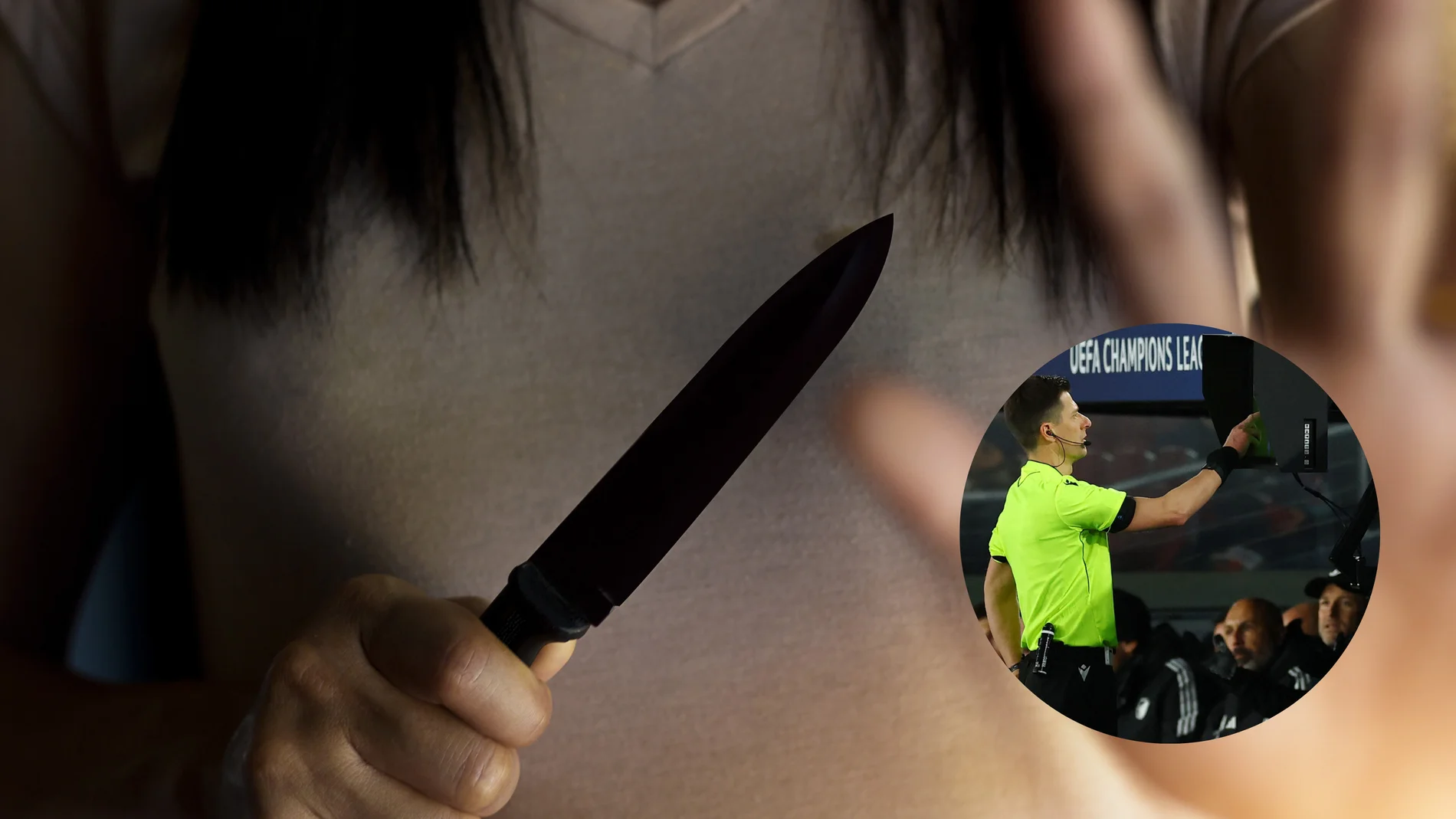 Una mujer apuñala a su marido pensando que le insultaba a ella en vez de al VAR de fútbol Una mujer apuñala a su marido pensando que le insultaba a ella en vez de al VAR de fútbol