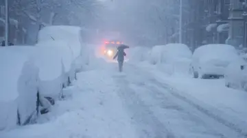 Imagen de la nevada en Nueva York Imagen de la nevada en Nueva York
