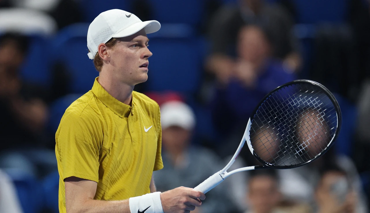 Jannik Sinner, en el partido ante Mensik en Doha