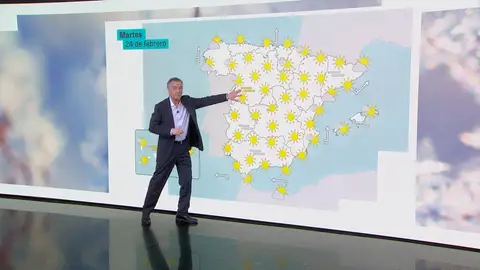 El tiempo del martes 24 de febrero El tiempo del martes 24 de febrero