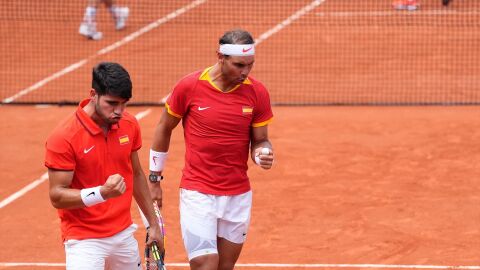 Nadal y Alcaraz durante los JJOO de Par&iacute;s 2024