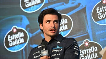 Carlos Sainz atiende a los medios este martes en Madrid