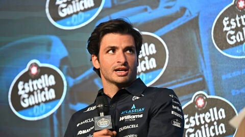 Carlos Sainz atiende a los medios este martes en Madrid
