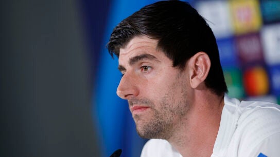 Thibaut Courtois, en rueda de prensa