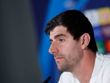 Thibaut Courtois, en rueda de prensa