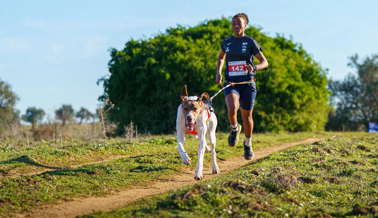 Valeria y Azkar en una competición
