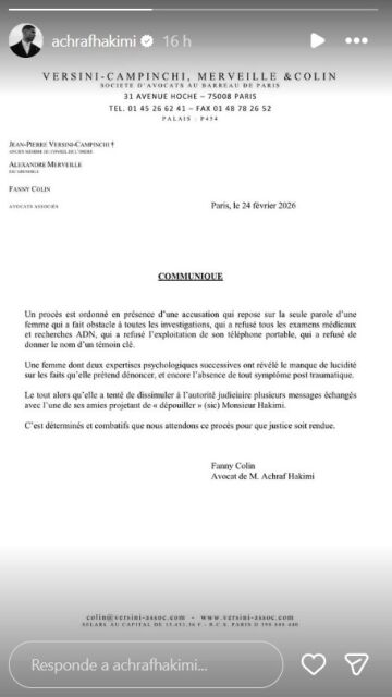 Comunicado de Achraf Hakimi