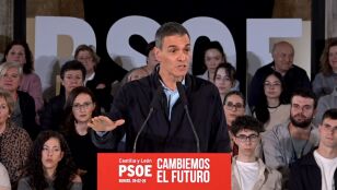 Pedro S&aacute;nchez en un acto en Burgos