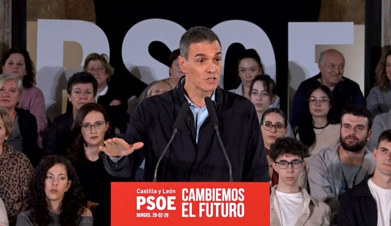 Pedro S&aacute;nchez en un acto en Burgos