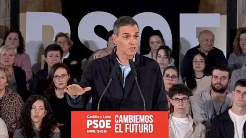 Pedro Sánchez en un acto en Burgos Pedro Sánchez en un acto en Burgos