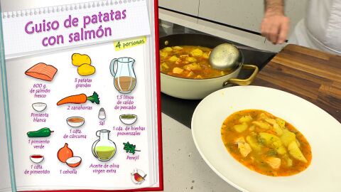 Ingredientes Guiso de patatas con salmón