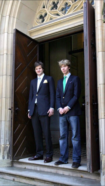 Ernesto Augusto y Christian, hijos de Ernesto de Hannover y Chantal Hochuli