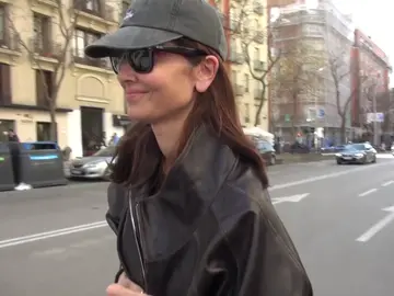 Eugenia Silva preguntada por la prensa Eugenia Silva preguntada por la prensa