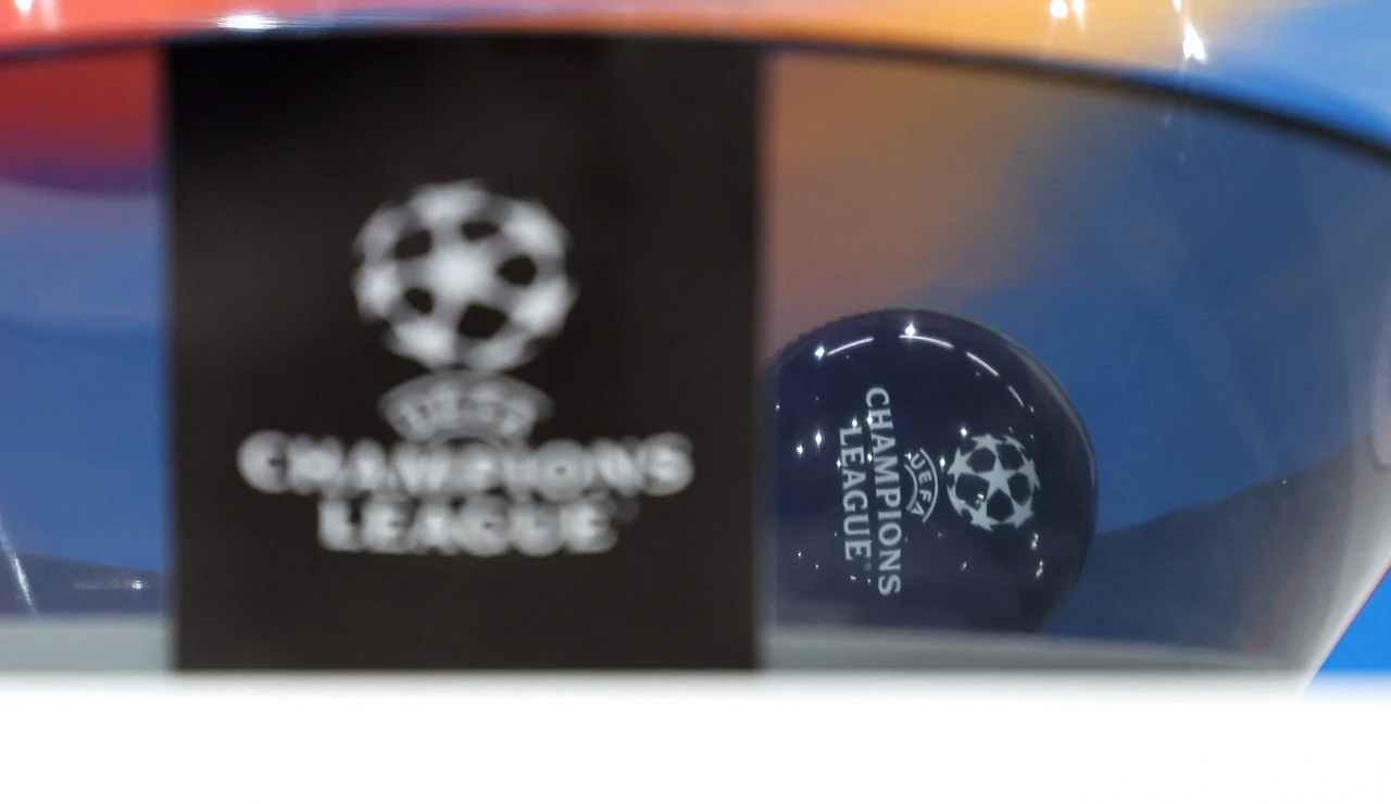 Un bombo del sorteo de la Champions en Nyon