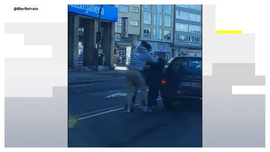 Pelea de dos conductores