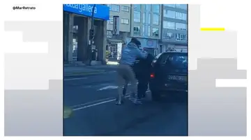 Pelea de dos conductores Pelea de dos conductores