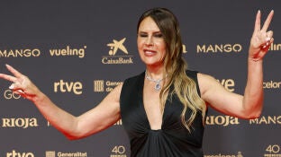 Karla Sof&iacute;a Gasc&oacute;n en el photocall de la 40&ordf; edici&oacute;n de los Premios Goya de Cine en Barcelona.