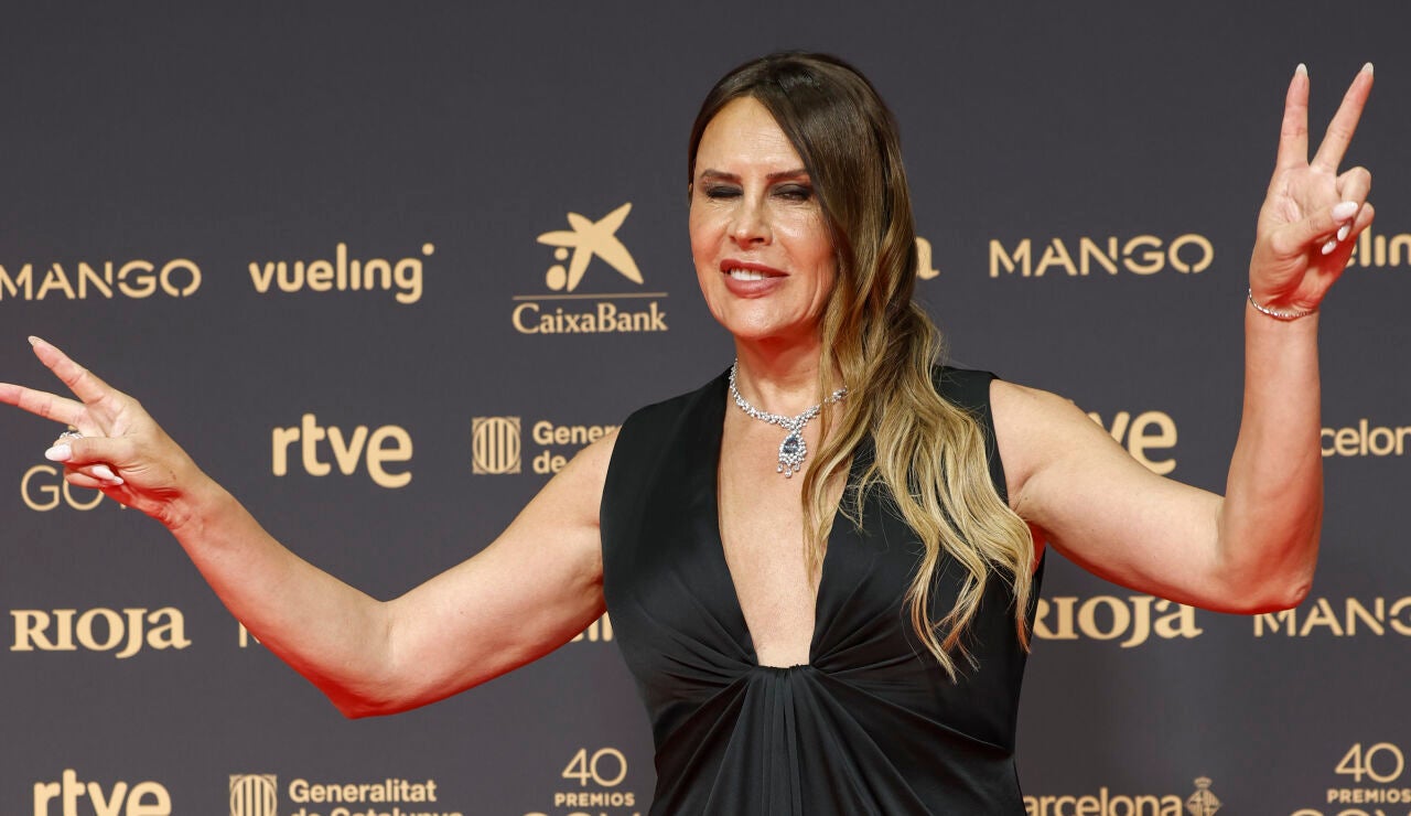 Karla Sof&iacute;a Gasc&oacute;n en el photocall de la 40&ordf; edici&oacute;n de los Premios Goya de Cine en Barcelona.