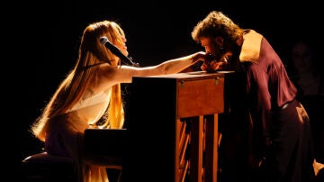 Bel&eacute;n Aguilera y Dani Fern&aacute;ndez en el In Memoriam de los Goya 2026