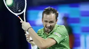 Daniil Medevedev en el Torneo de Tenis ATP de Dubai Daniil Medevedev en el Torneo de Tenis ATP de Dubai