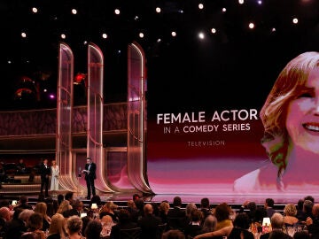 Seth Rogen recoge el Actor Award de Catherine O'Hara