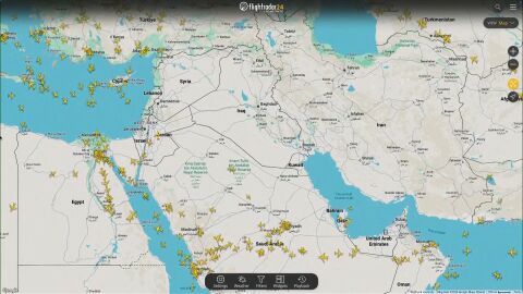 Sin tr&aacute;fico a&eacute;reo sobre la zona cr&iacute;tica