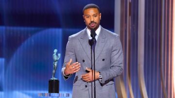Michael B. Jordan al ganar el SAG Actor Award