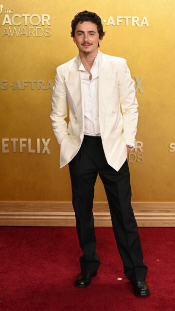 Timothee Chalamet en los SAG Actor Awards 2026