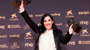 Alauda Ruíz de Azua al ganar el Goya Alauda Ruíz de Azua al ganar el Goya