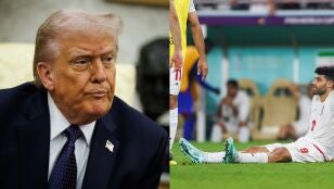Donald Trump y Mehdi Taremi, estrella de la selecci&oacute;n iran&iacute; de f&uacute;tbol