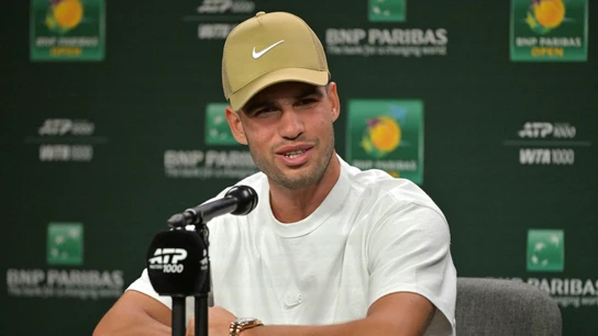 Alcaraz en rueda de prensa previa a Indian Wells Alcaraz en rueda de prensa previa a Indian Wells