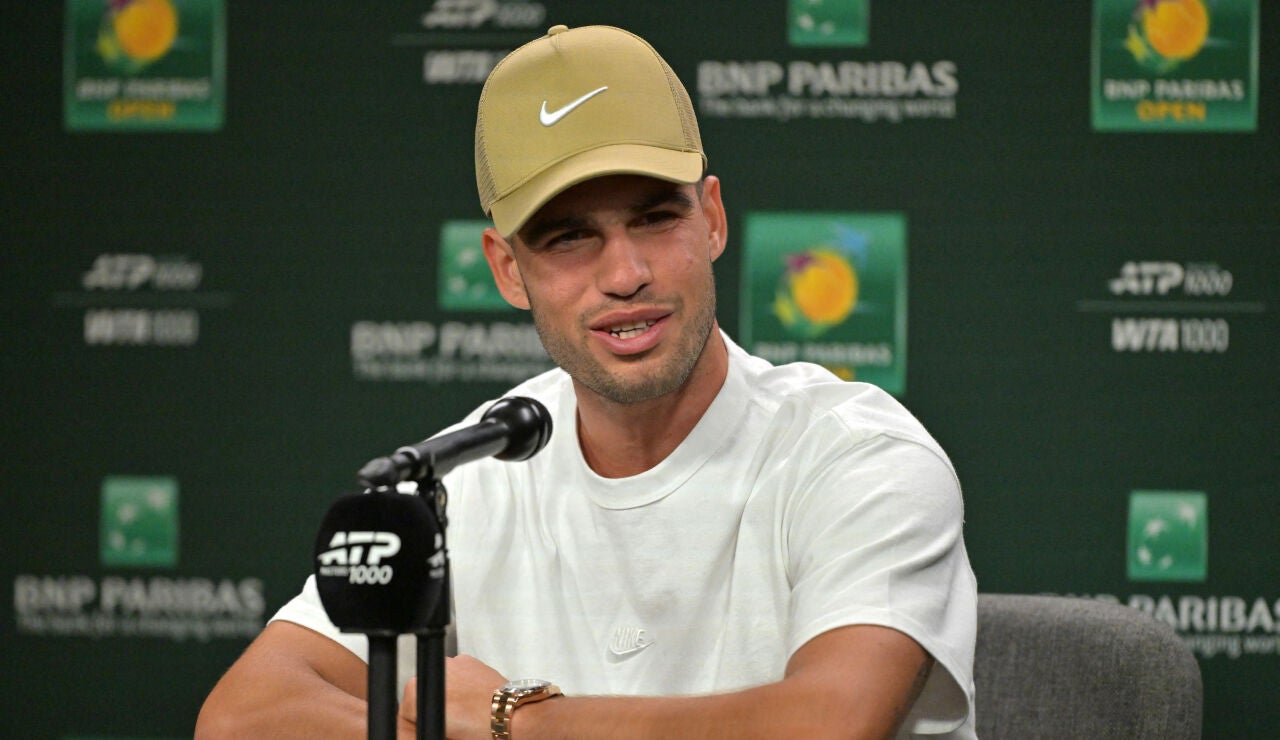 Alcaraz en rueda de prensa previa a Indian Wells