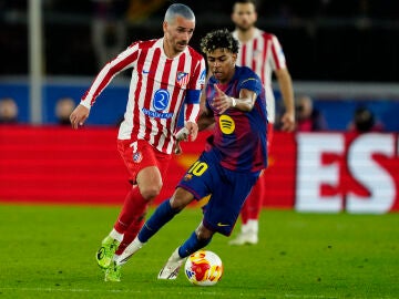 Griezmann persigue a Lamine Yamal en la vuelta de Copa