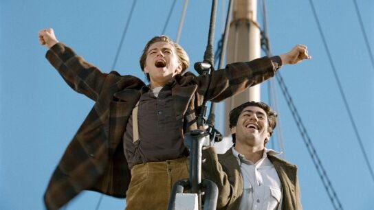Leonardo DiCaprio y Danny Nucci en Titanic