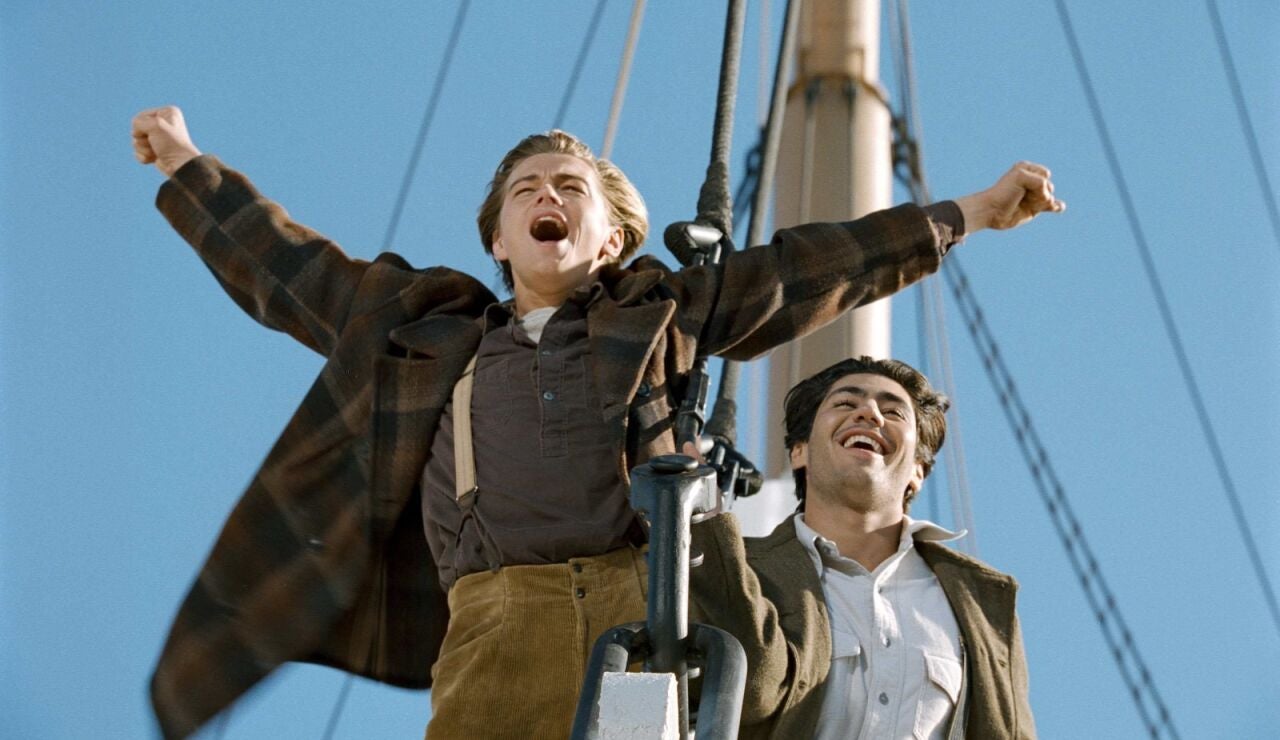 Leonardo DiCaprio y Danny Nucci en Titanic