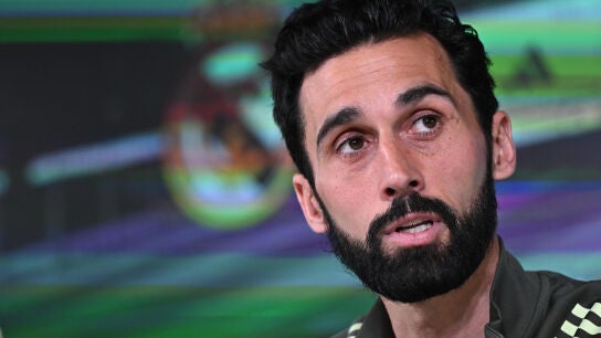 Arbeloa en rueda de prensa en Valdebebas
