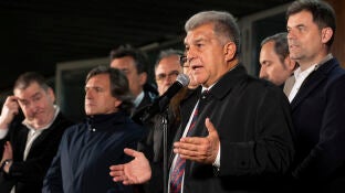 El aspirante a la presidencia del FC Barcelona Joan Laporta 